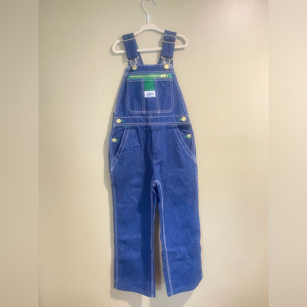 Liberty boys’ washed denim bib overalls size youth 8 Regular